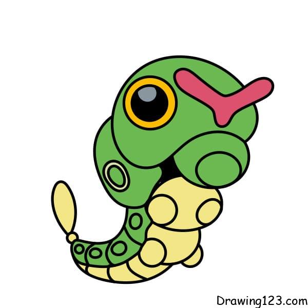 menggambar Pokemon Caterpie