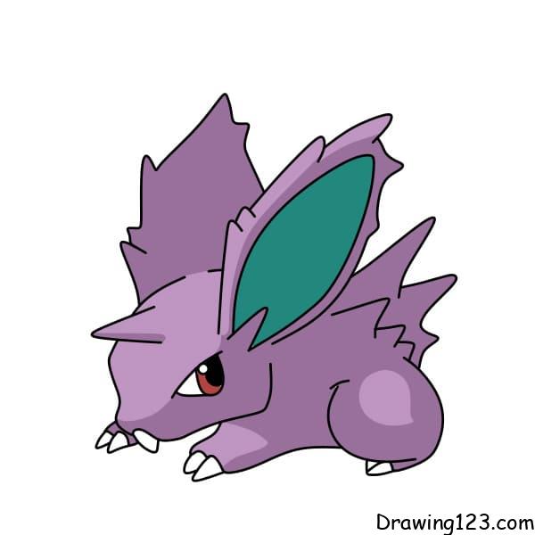 menggambar Nidoran Pokemon