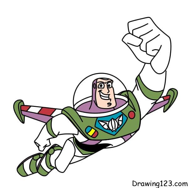 menggambar Buzz Lightyear