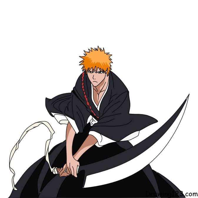 menggambar Ichigo Kurosaki