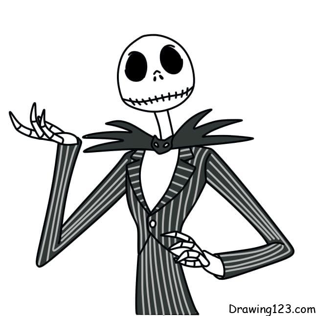 menggambar Jack Skellington