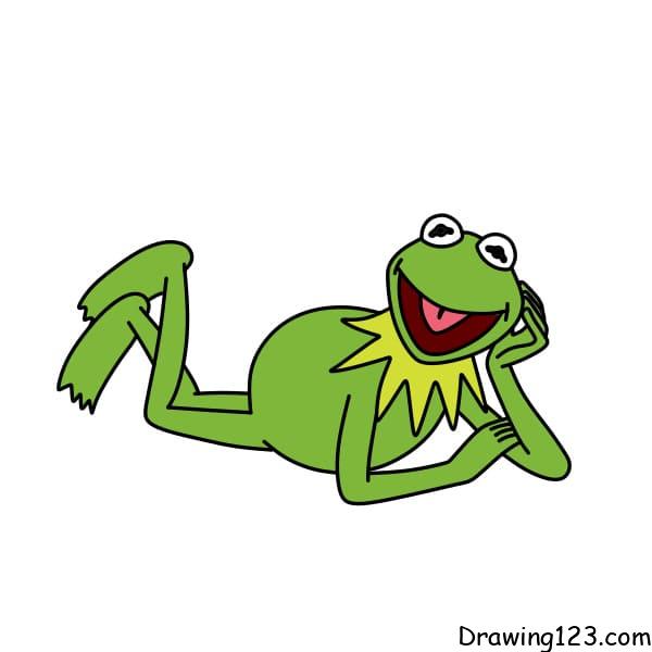 menggambar Katak Kermit