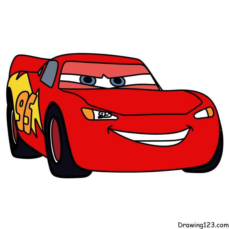 menggambar Petir McQueen