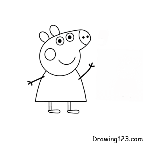 Drawing-Peppa-pig-step-10