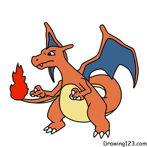menggambar Pokemon Charizard