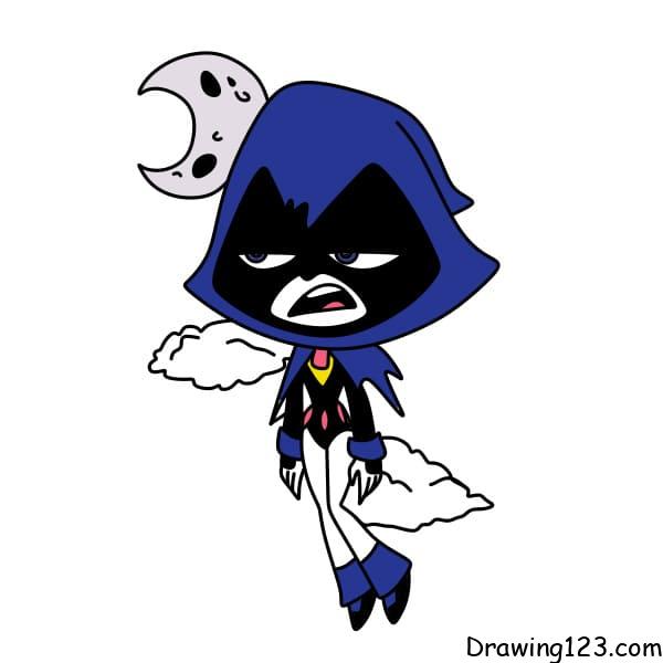 Drawing-Raven-step-9-2