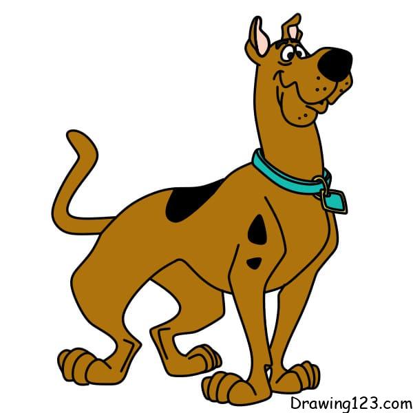 menggambar Scooby Doo