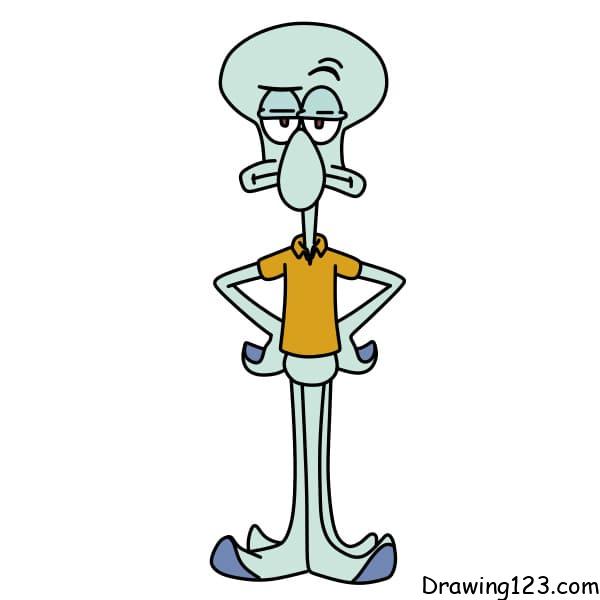 menggambar Squidward Tentacles