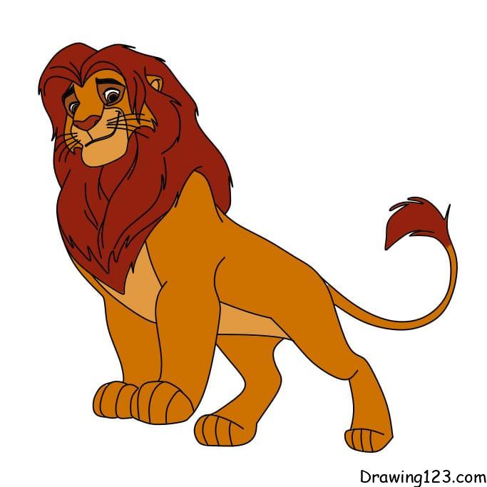 menggambar Raja Singa Simba