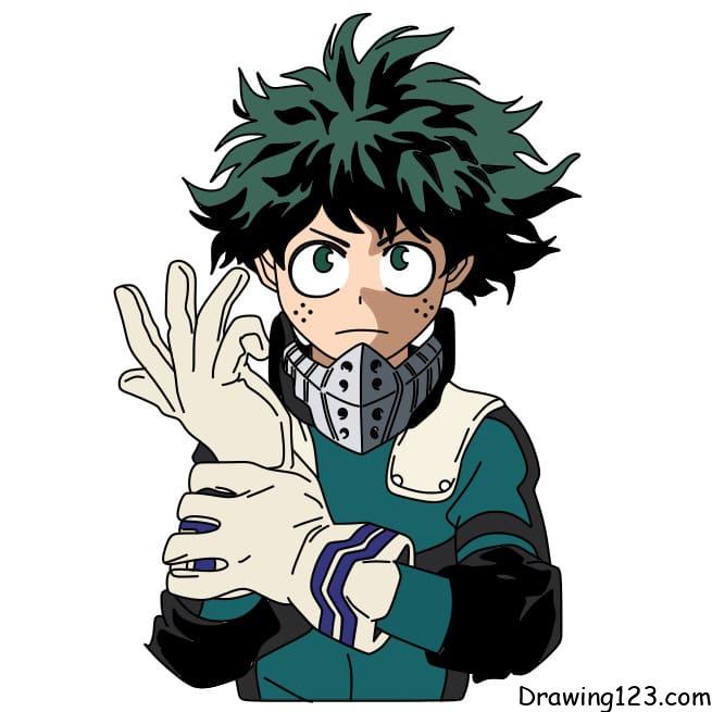 Drawing-a-deku-midoriya-izuku-step-13