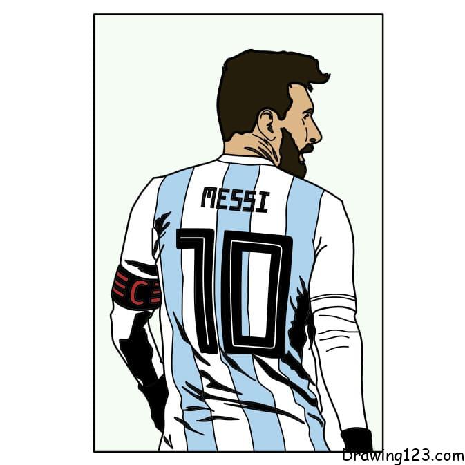 menggambar Lionel Messi