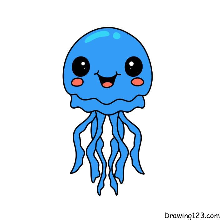 How-to-draw-jellyfish-step-6-7