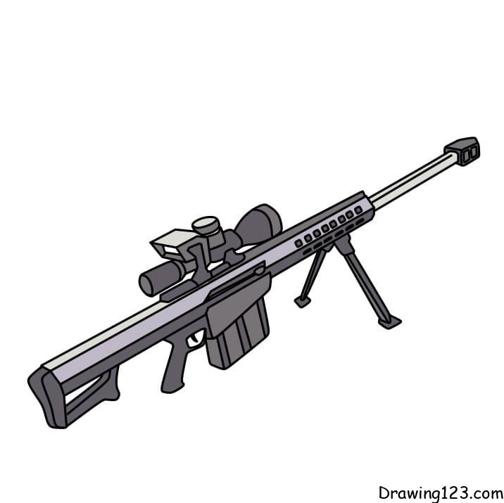 menggambar Pistol
