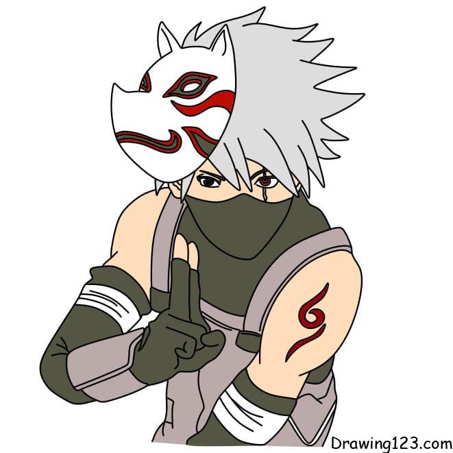 How-to-draw-Kakashi-Hatake-step11