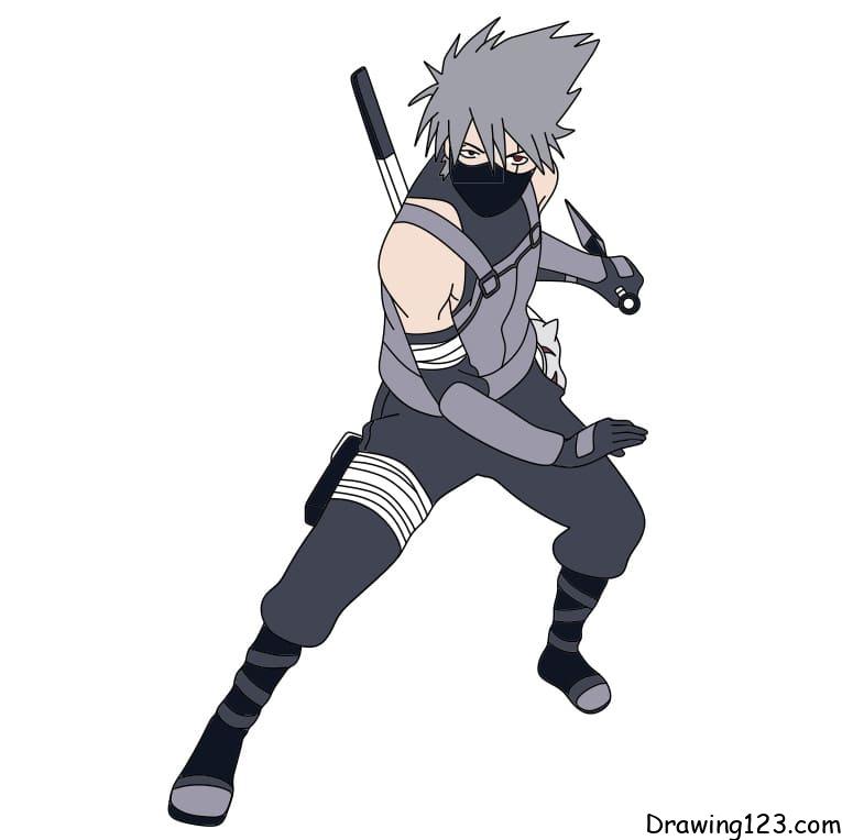 How-to-draw-Kakashi-Hatake-step12-2