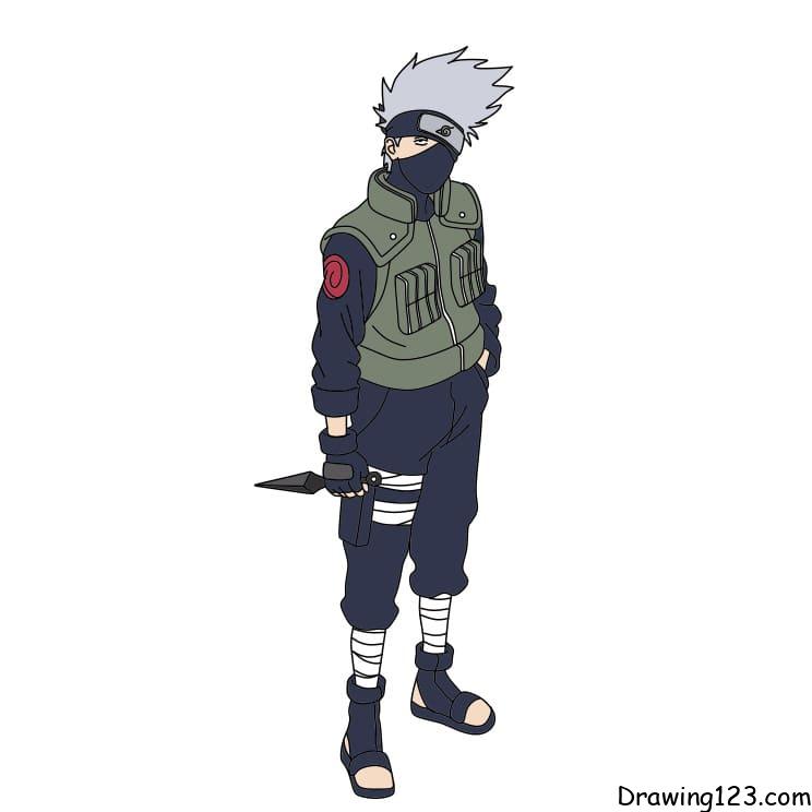 How-to-draw-Kakashi-Hatake-step12