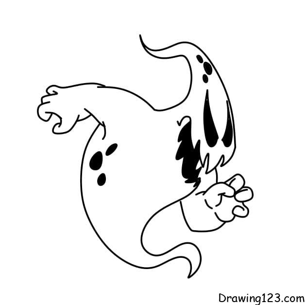 How-to-draw-ghost-step-6-7