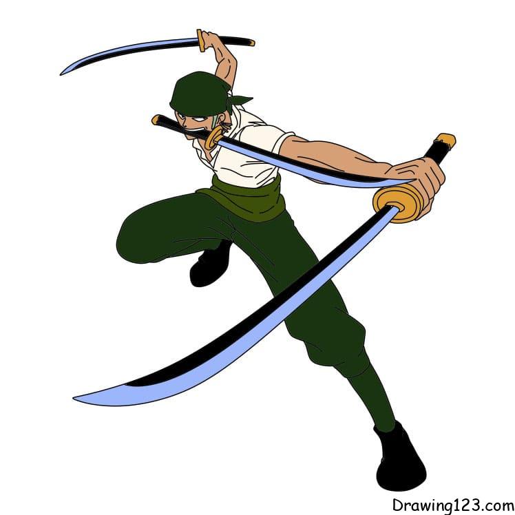 how-to-draw-Roronoa-Zoro-step-12-1