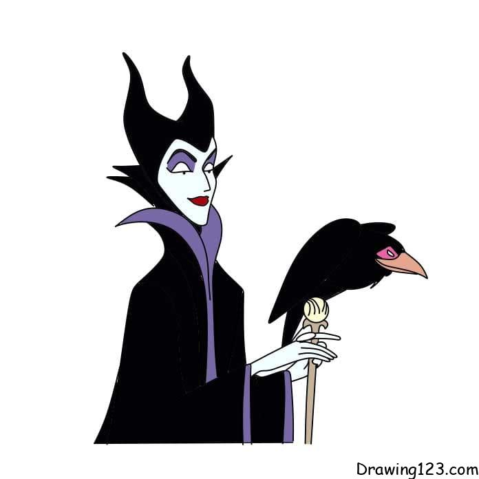 How-to-draw-Malefica-Step-9-1
