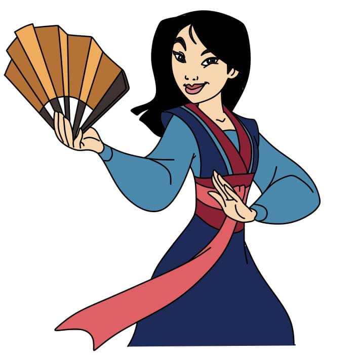 How-to-draw-Mulan-Step-9