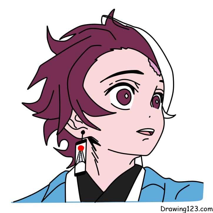 How-to-draw-Tanjiro-Step-8-3