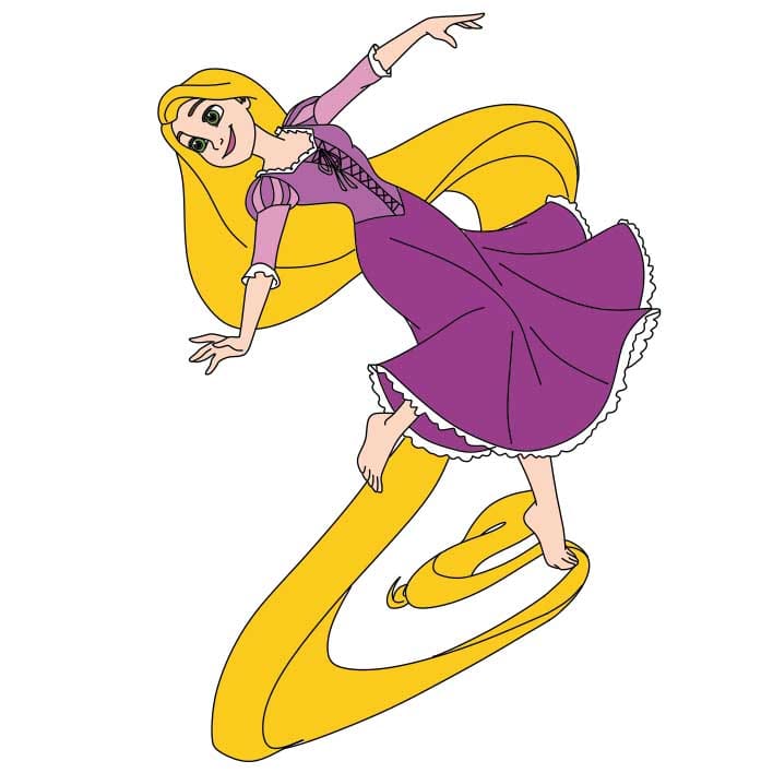 How-to-draw-a-rattan-hair-princess-Step-9