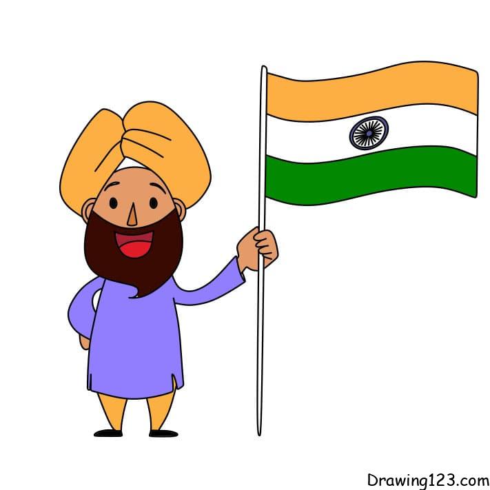 How-to-draw-the-Independence-Day-of-India-step-8-1