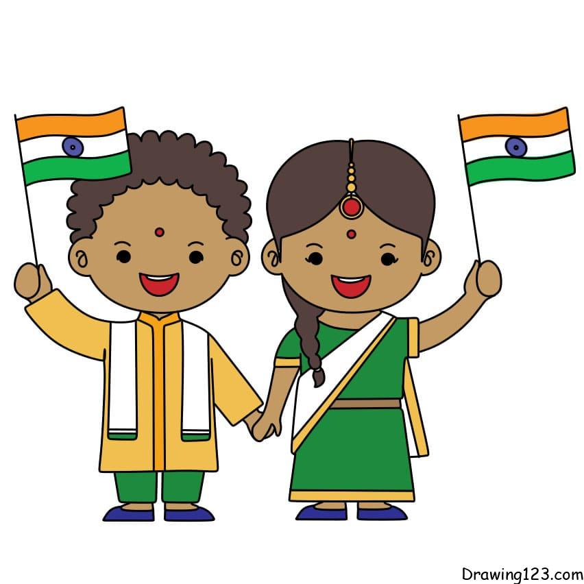 How-to-draw-the-Independence-Day-of-India-step-9-1