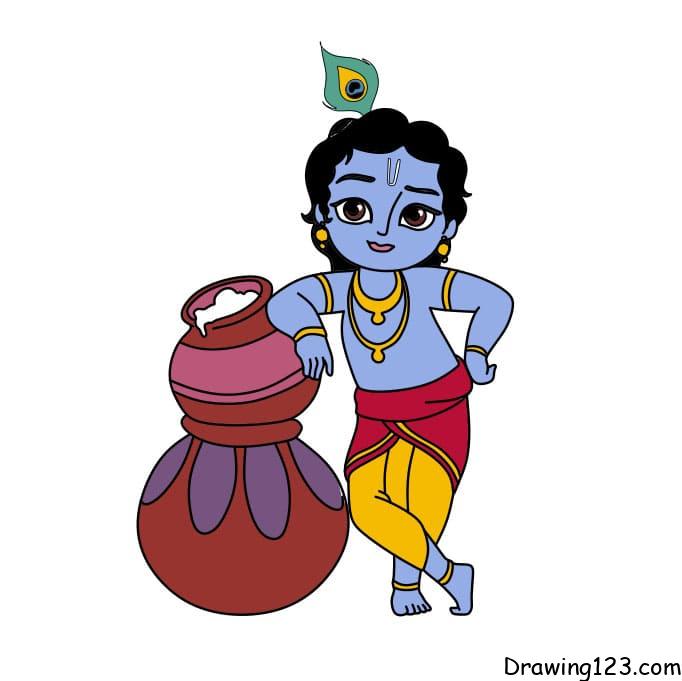 how-to-draw-Lord-Krishna-step-11-2