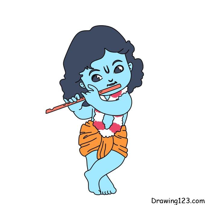 how-to-draw-Lord-Krishna-step-11-6