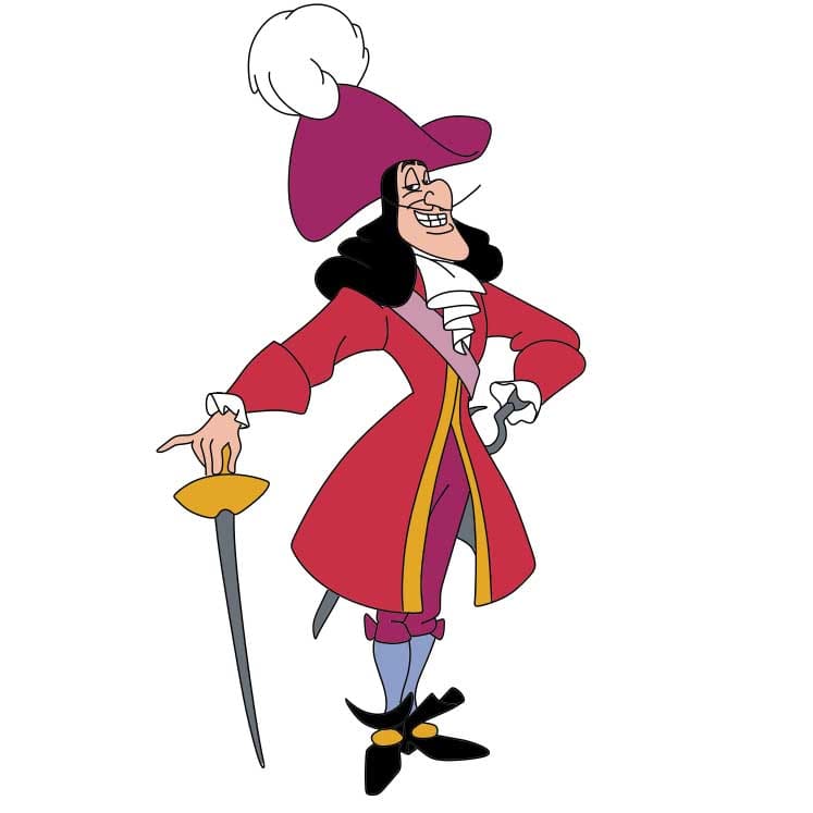 menggambar Kapten Hook