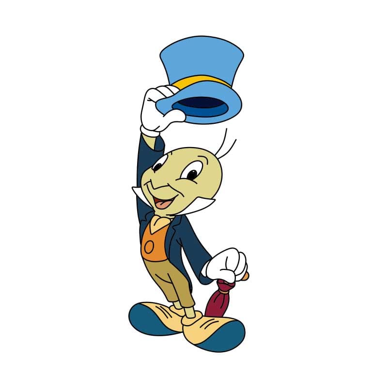 menggambar Jiminy Kriket