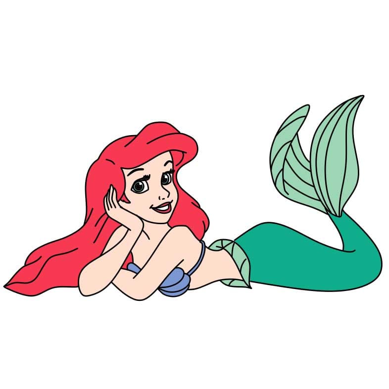 How-to-Draw-Mermaid-Ariel-Step-9-2