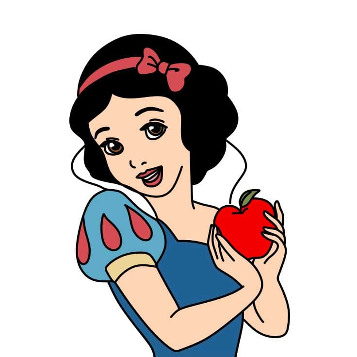 How-to-Draw-Snow-White-Step-10-3