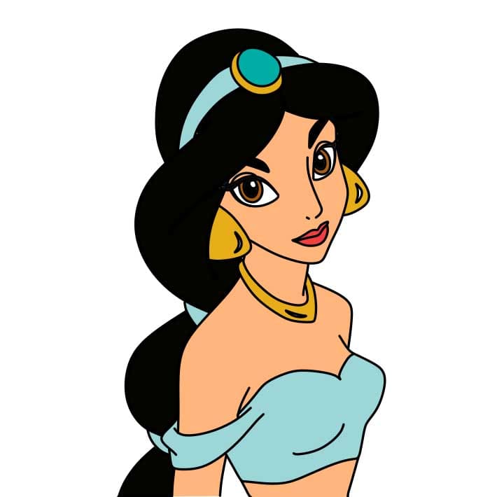 How-to-draw-Jasmine-Step-10
