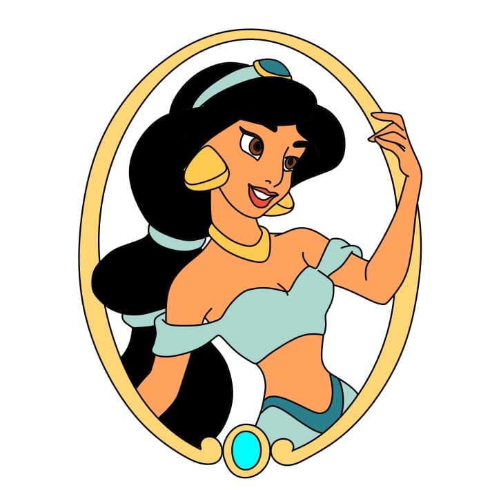 How-to-draw-Jasmine-Step-11