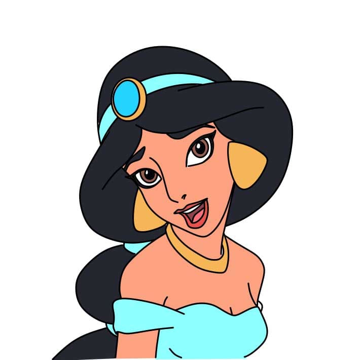 How-to-draw-Jasmine-Step-9-4