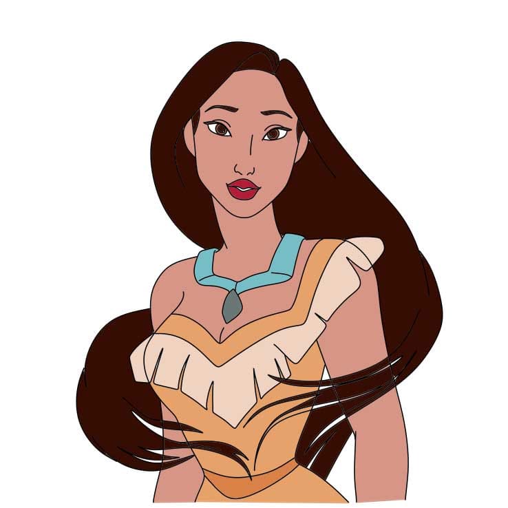 How-to-draw-Pocahontas-Step-7-4