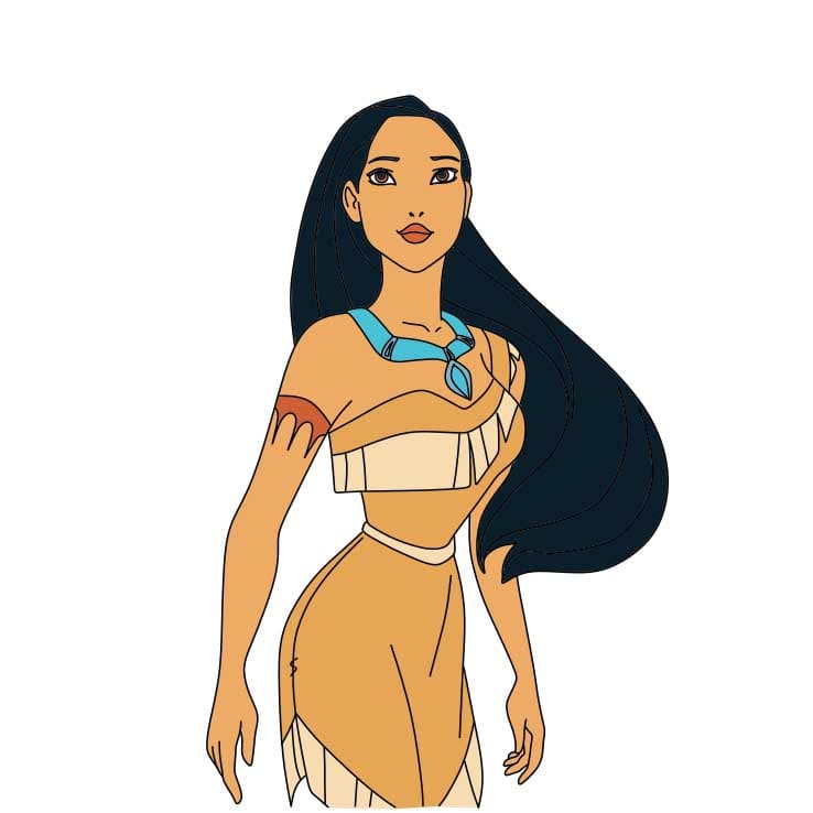 How-to-draw-Pocahontas-Step-8-3