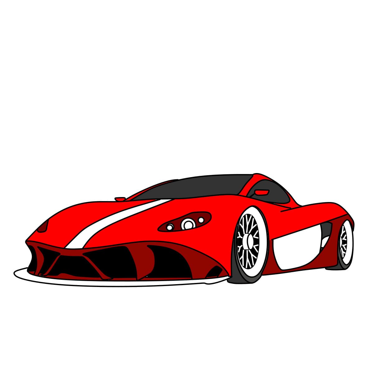 menggambar Ferrari