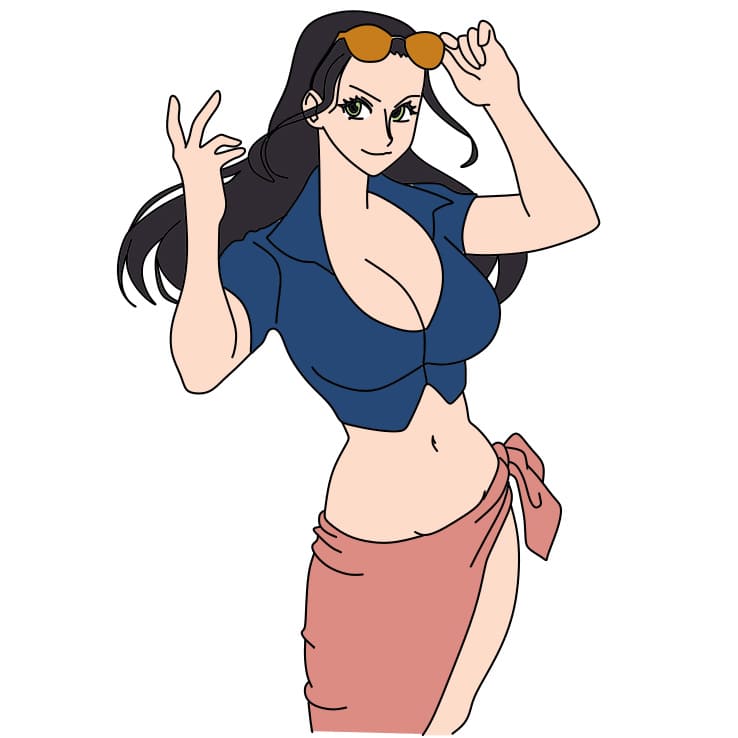 How-to-Draw-Nico-Robin-Step-12