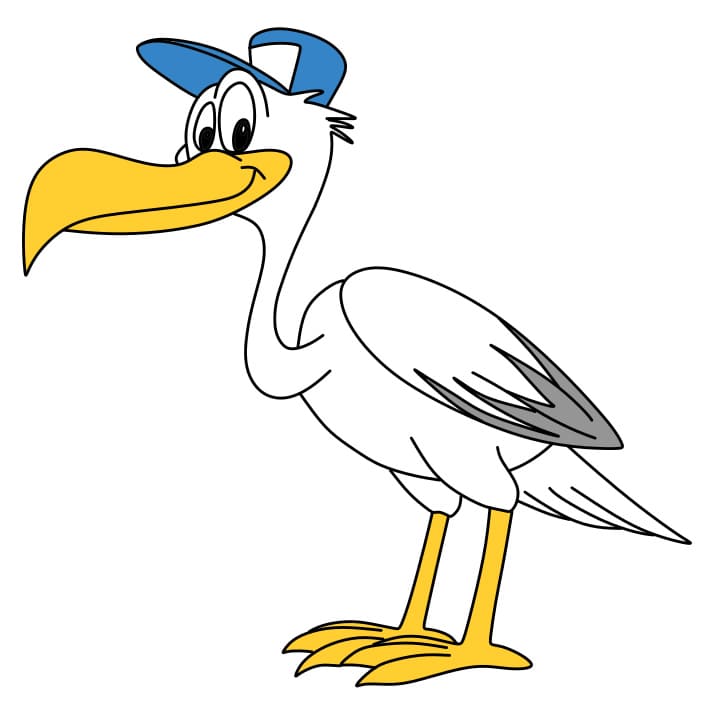 How-to-draw-a-stork-Step-10