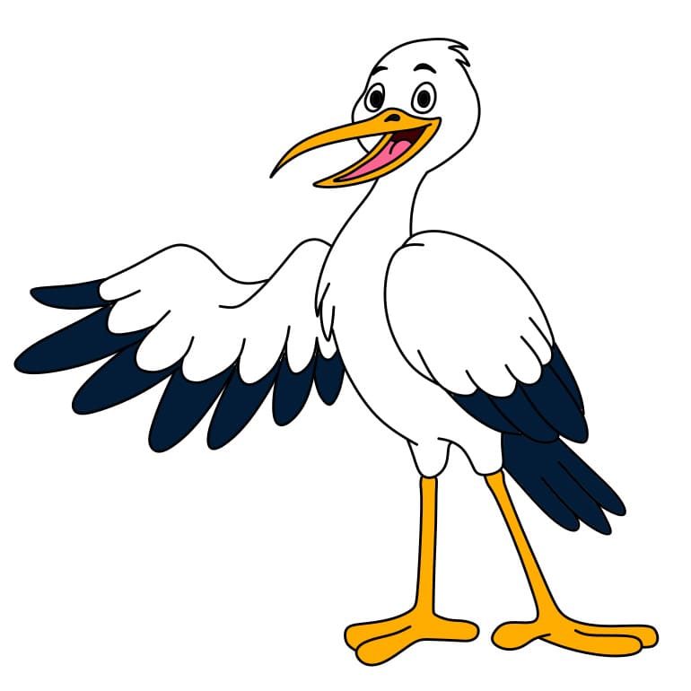 How-to-draw-a-stork-Step-8-2