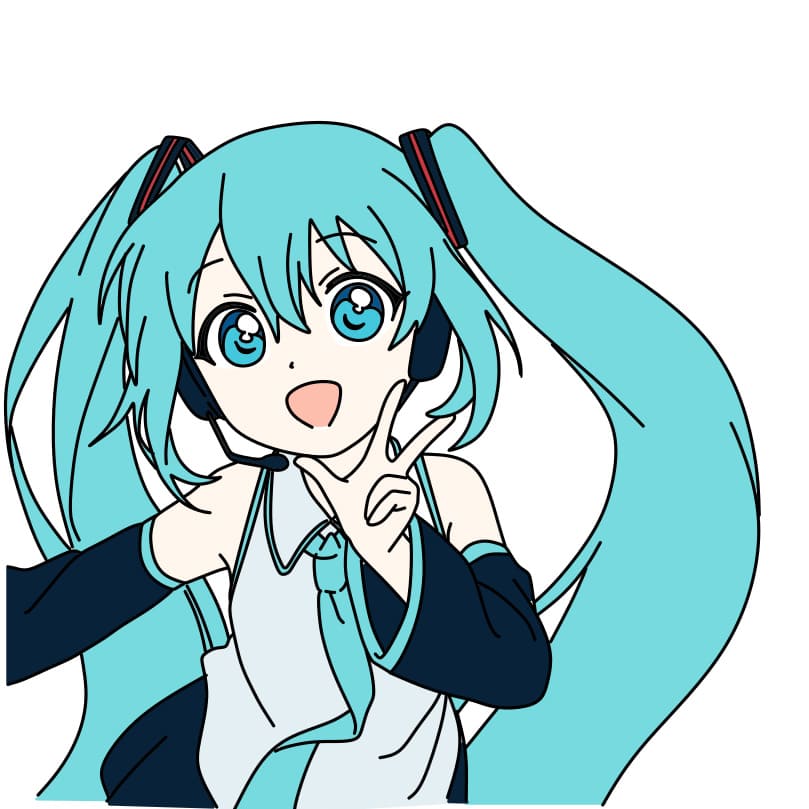 menggambar Hatsune Miku