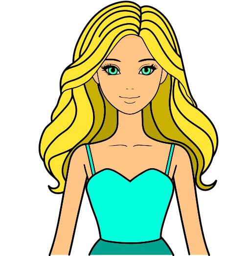 menggambar Barbie