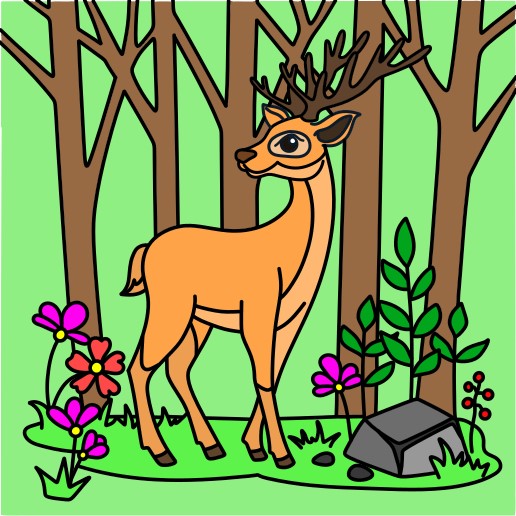 menggambar Hutan