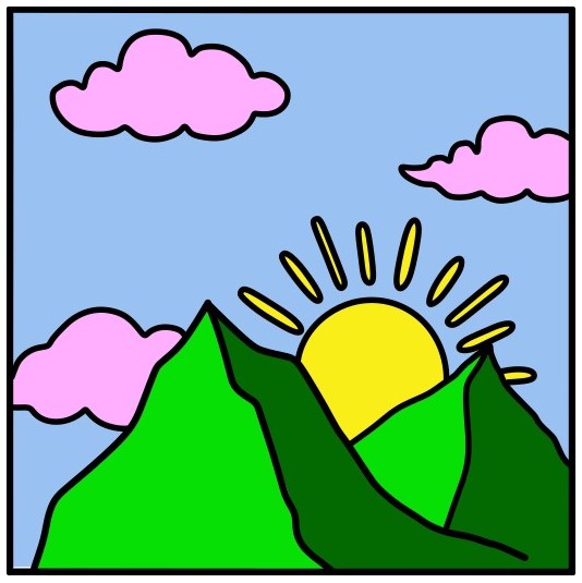 menggambar Gunung