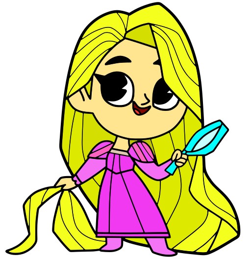 menggambar Rapunzel
