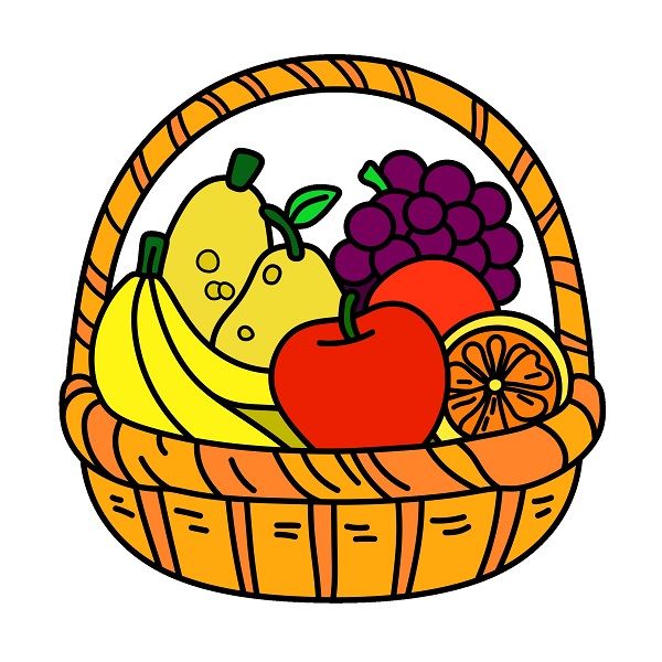 menggambar Keranjang Buah