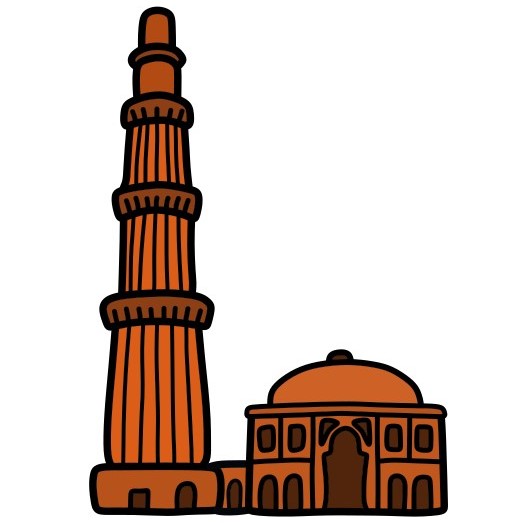 menggambar Qutb Minar
